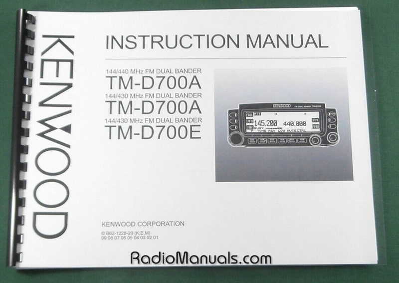 Kenwood TM-D700A/E Instruction Manual